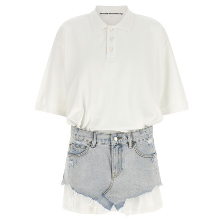 Denim skirt polo dress