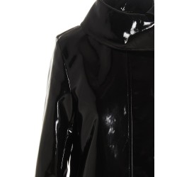 Vinyl trench coat