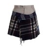 'Check Scarf Reworked' skirt