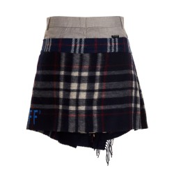 'Check Scarf Reworked' skirt