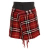 'Check Scarf Reworked' skirt