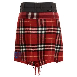'Check Scarf Reworked' skirt