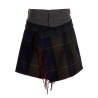 'Check Scarf Reworked' skirt