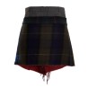 'Check Scarf Reworked' skirt