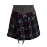 'Check Scarf Reworked' skirt