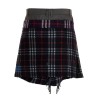 'Check Scarf Reworked' skirt