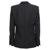 Double breast drawstring blazer jacket