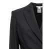 Double breast drawstring blazer jacket