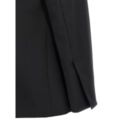 Double breast drawstring blazer jacket