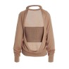 Cut out insert top sweater