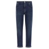 Logo embroidery stretch jeans