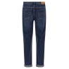 Logo embroidery stretch jeans