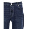 Logo embroidery stretch jeans