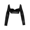 Cropped macramé bow top