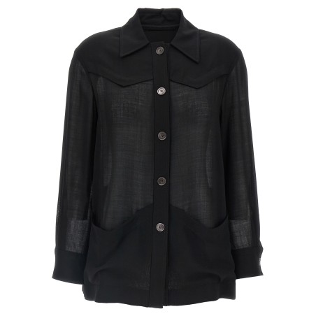 Semi-sheer wool jacket