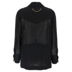 Semi-sheer wool jacket