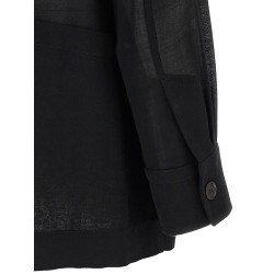 Semi-sheer wool jacket
