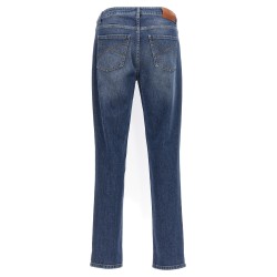 Logo embroidery stretch jeans