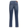 Logo embroidery stretch jeans
