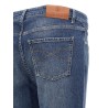 Logo embroidery stretch jeans