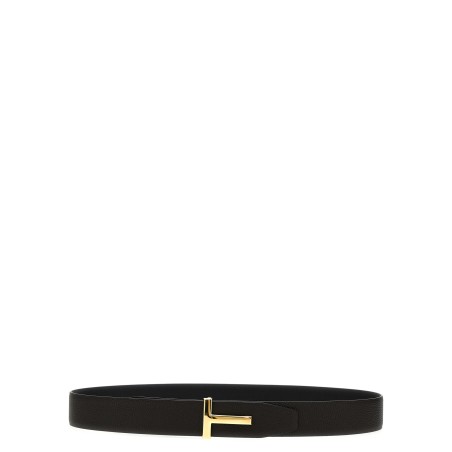 Buckle logo reversible belt