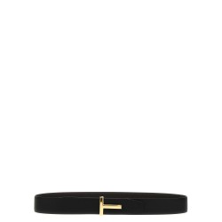 Buckle logo reversible belt