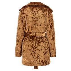 'Crushed velvet' coat