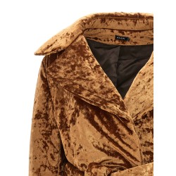 'Crushed velvet' coat
