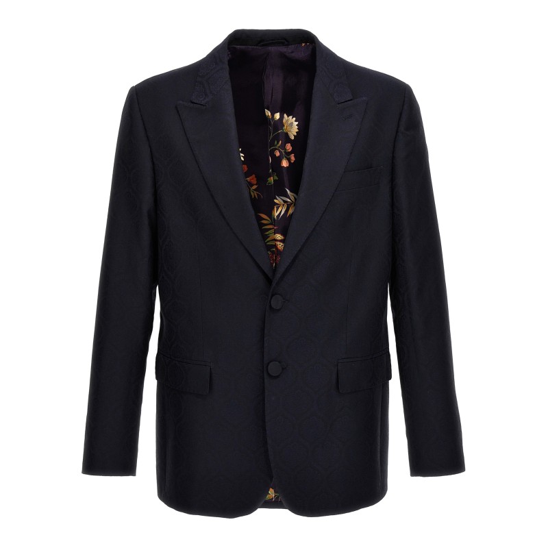 Single-breasted jacquard blazer