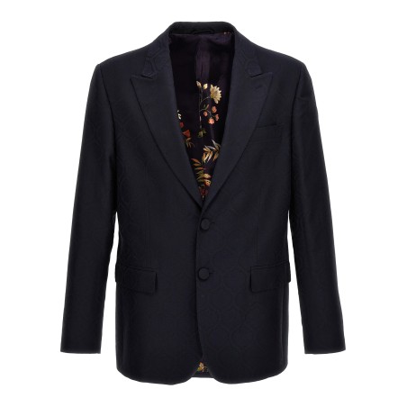 Single-breasted jacquard blazer