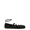 Leather strap ballet flats