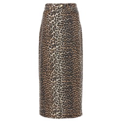 Animal print long skirt