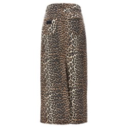 Animal print long skirt