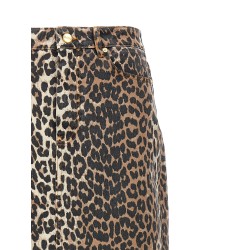 Animal print long skirt