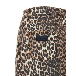 Animal print long skirt