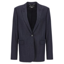 Single-breasted wool blazer