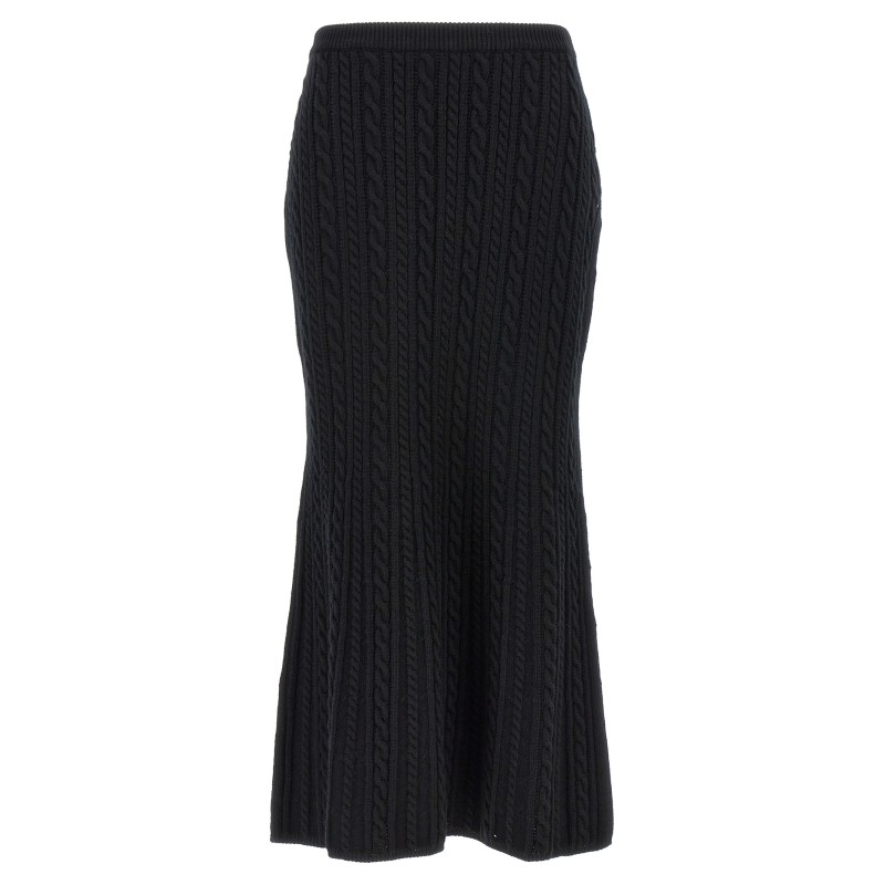 Maxi wool skirt