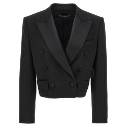 'Tuxedo' crop blazer