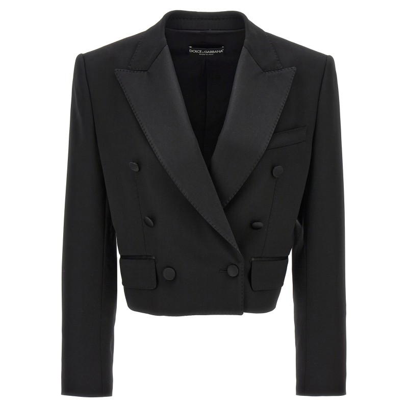 'Tuxedo' crop blazer