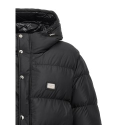 Logo plate down jacket