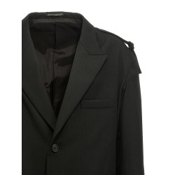 Single-breasted blazer with strap detail