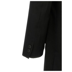 Single-breasted blazer with strap detail