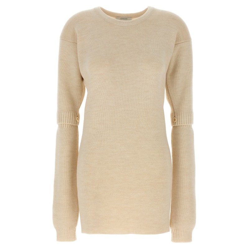 Knitted dress with removable sleeves