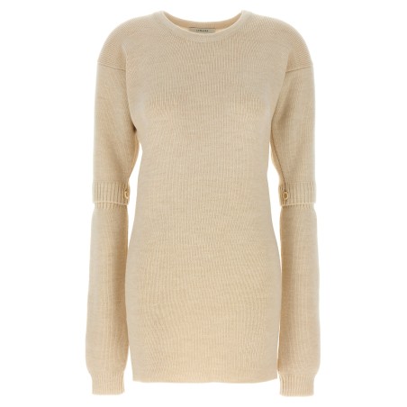 Knitted dress with removable sleeves