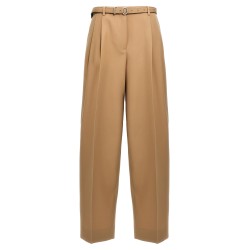 Gabardine belt pants