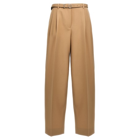 Gabardine belt pants