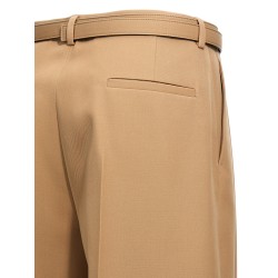Gabardine belt pants