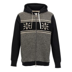 Jacquard insert hoodie