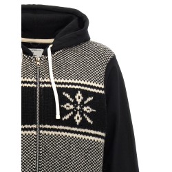 Jacquard insert hoodie