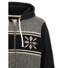 Jacquard insert hoodie